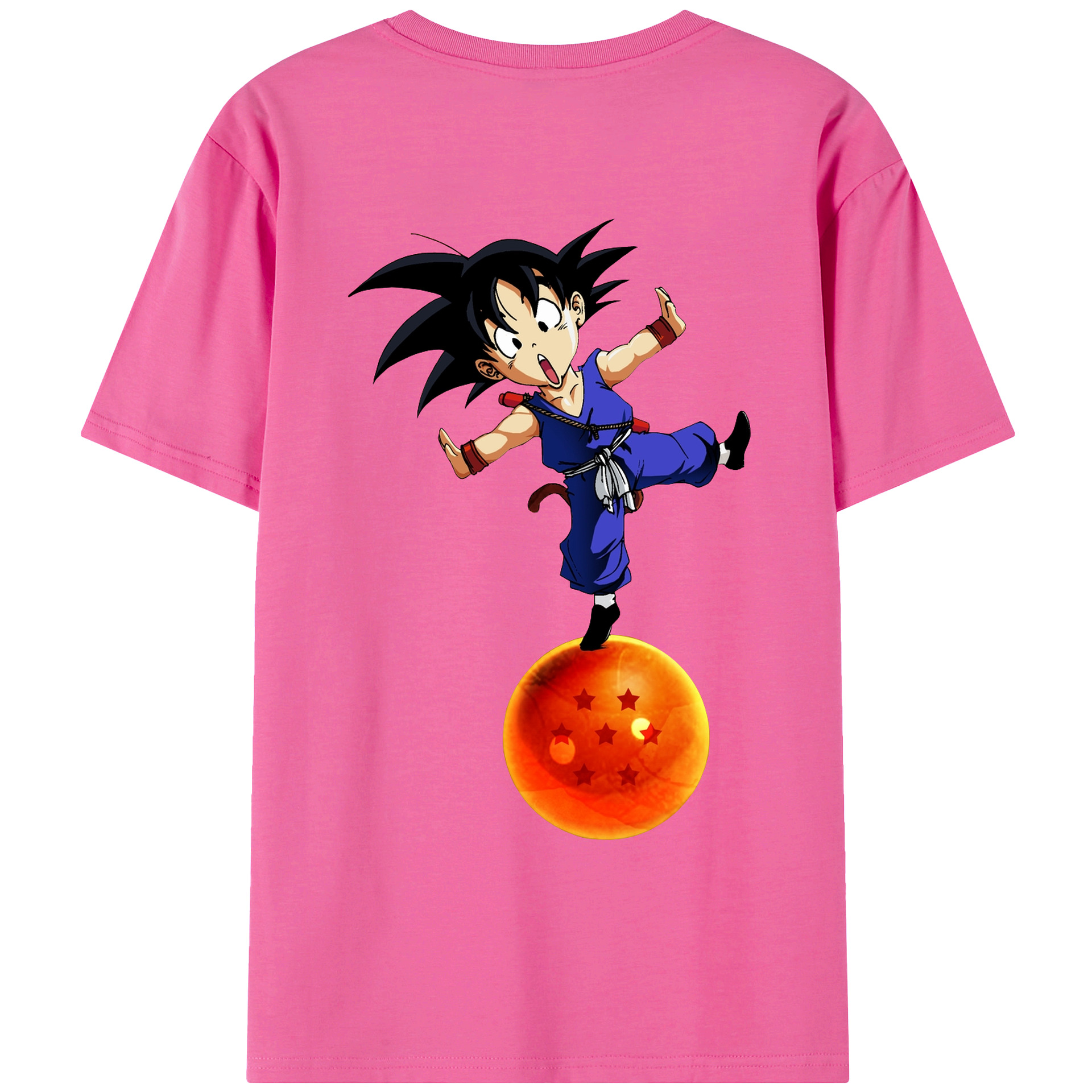 （画像用） ドラゴンボール 孫悟空（そん ごくう）Son Goku カカロット DRAGON BALL Kakarotto レディース半袖Tシャツ(バックプリント)